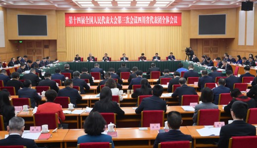 四川代表團(tuán)舉行全體會(huì)議 繼續(xù)審議全國人大常委會(huì)工作報(bào)告和“兩高”工作報(bào)告 王曉暉施小琳等參加